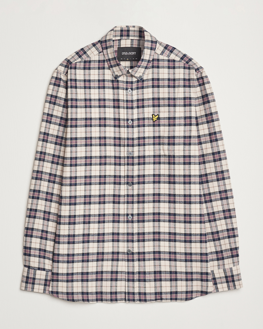 Mies | Kauluspaidat | Lyle & Scott | Checked Flannel Shirt Dark Navy