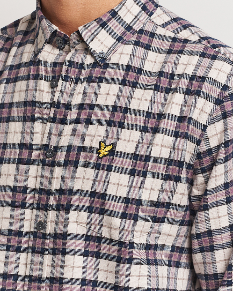 Mies | Kauluspaidat | Lyle & Scott | Checked Flannel Shirt Dark Navy