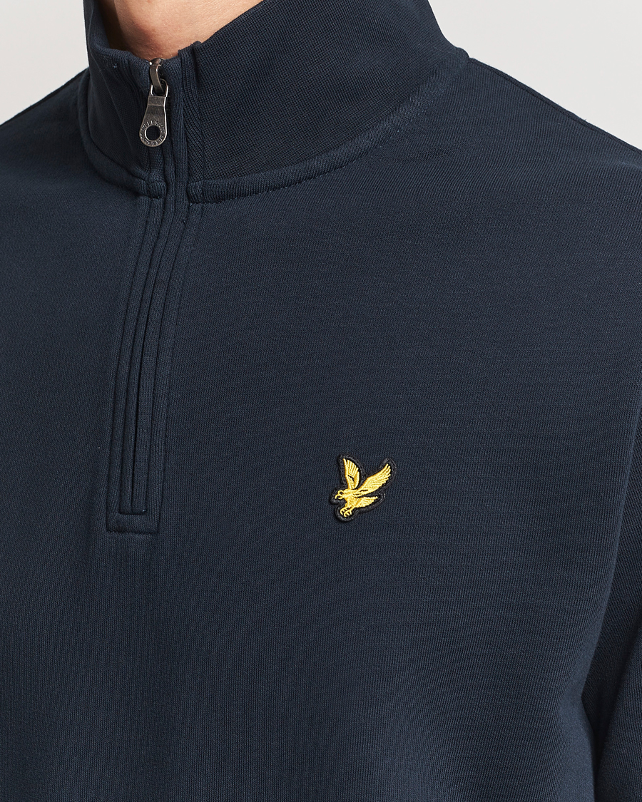 Mies | Puserot | Lyle & Scott | Loopback Half Zip Sweater Dark Navy