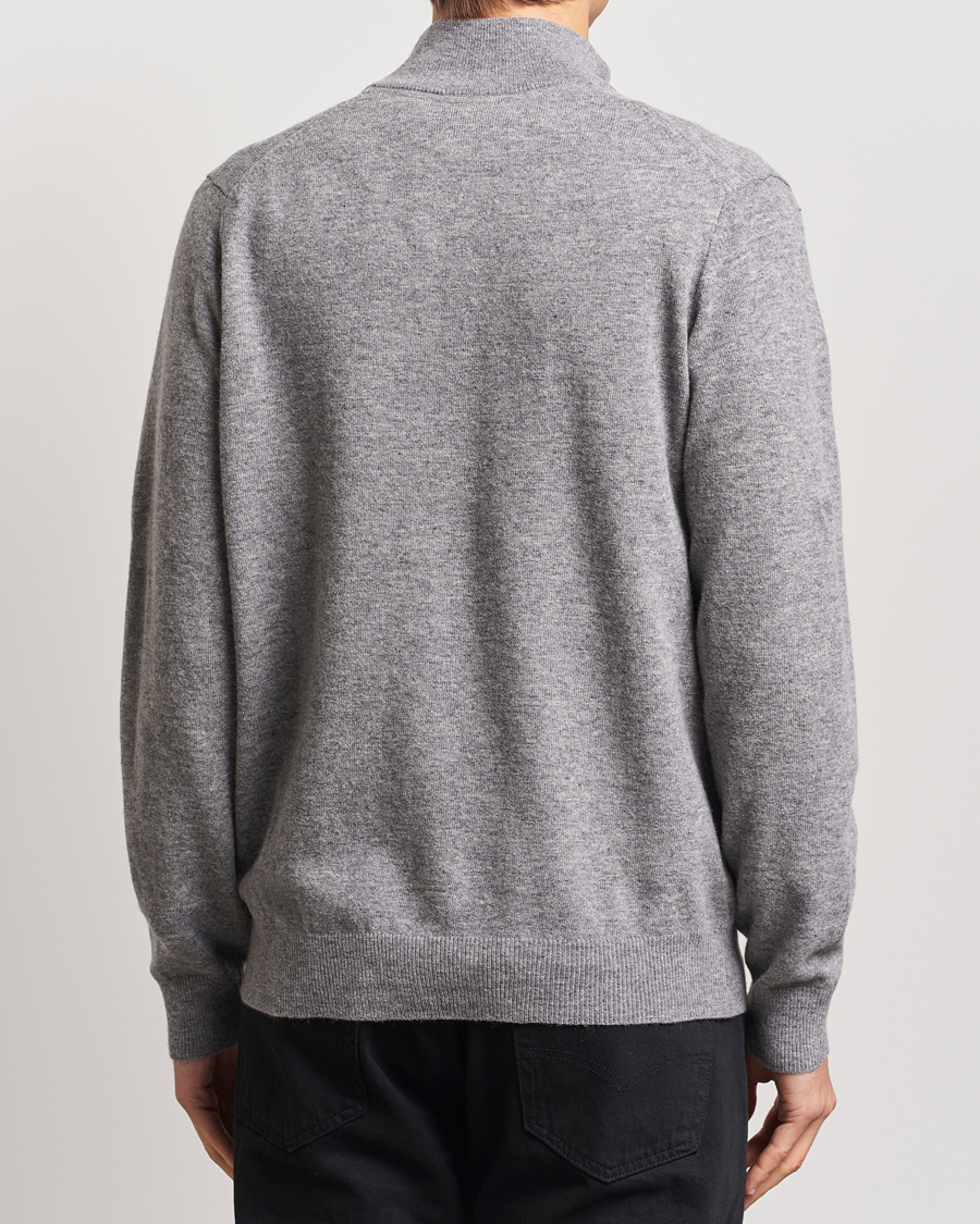 Mies | Puserot | Lyle & Scott | Lambswool Full Zip Mid Grey Marl