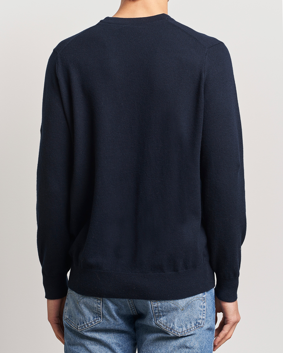 Mies | Puserot | Lyle & Scott | Tonal Eagle Lambswool Crew Neck Dark Navy