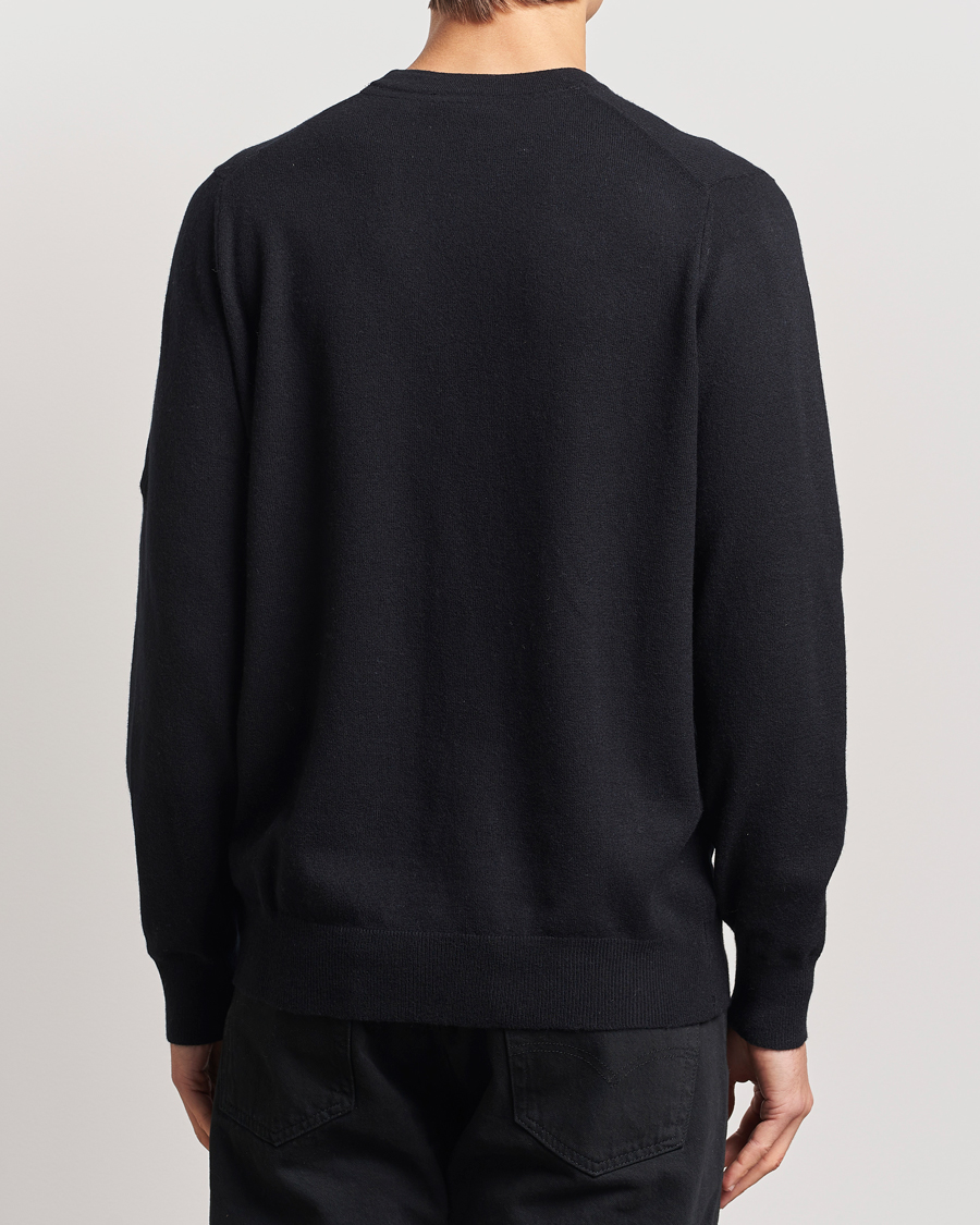 Mies | Puserot | Lyle & Scott | Tonal Eagle Lambswool Crew Neck Jet Black
