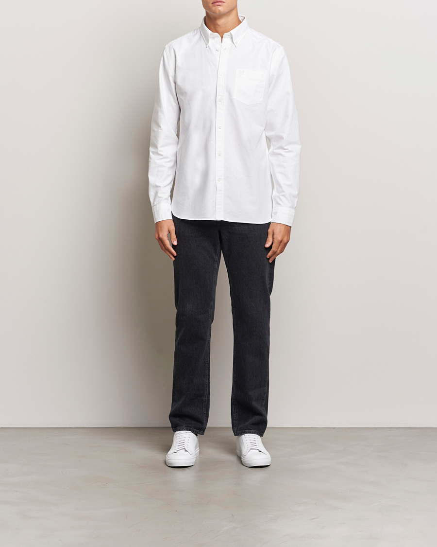 Mies | Kauluspaidat | Lyle & Scott | Tonal Eagle Plain Oxford Shirt White