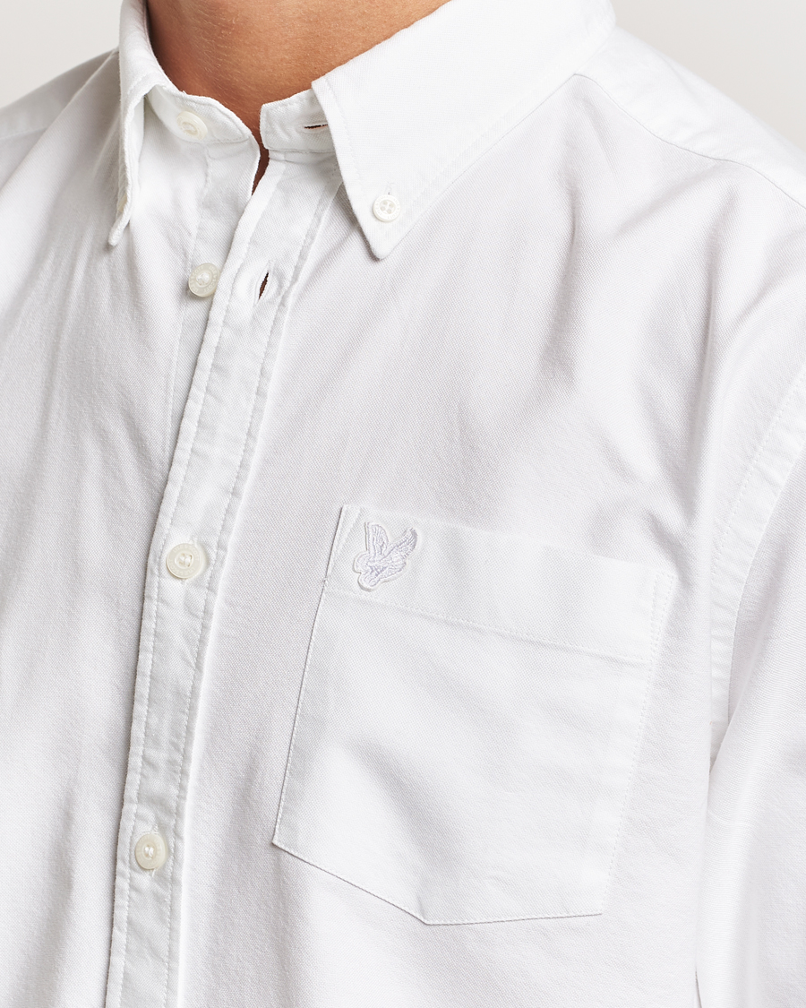 Mies | Kauluspaidat | Lyle & Scott | Tonal Eagle Plain Oxford Shirt White