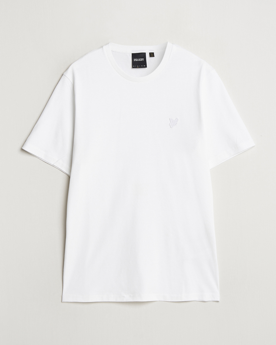 Mies | T-paidat | Lyle & Scott | Tonal Eagle Crew Neck T-Shirt White