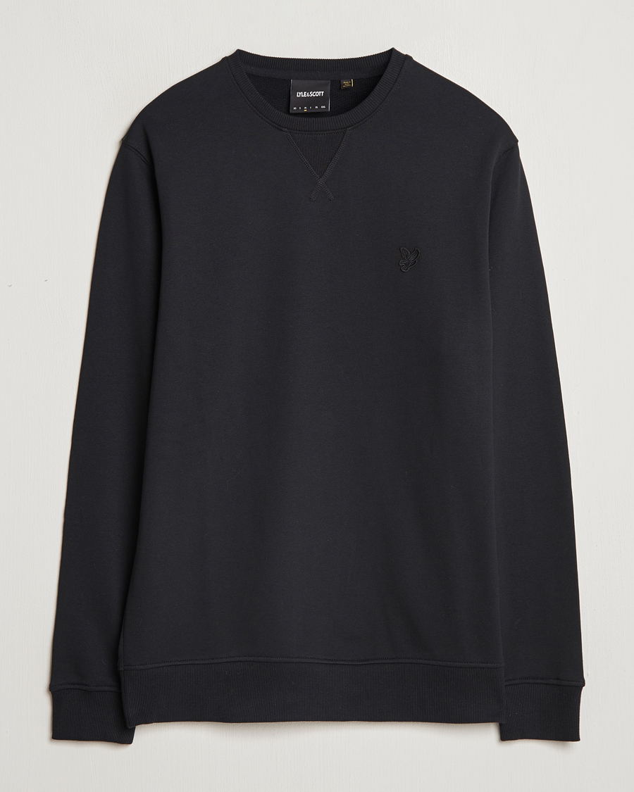 Mies | Puserot | Lyle & Scott | Tonal Eagle Crew Neck Sweatshirt Jet Black