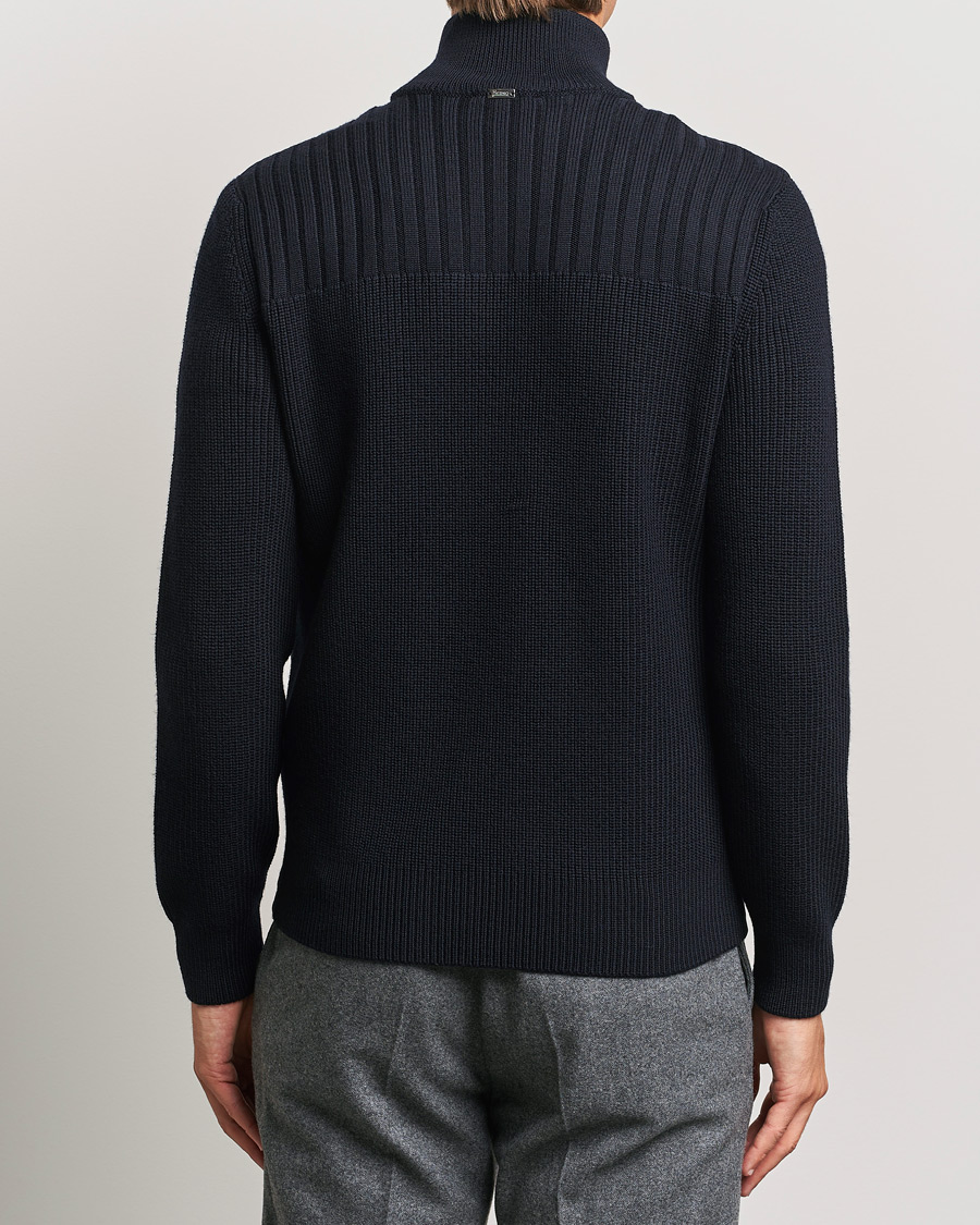 Mies | Takit | Herno | Knitted Hybrid Jacket Navy