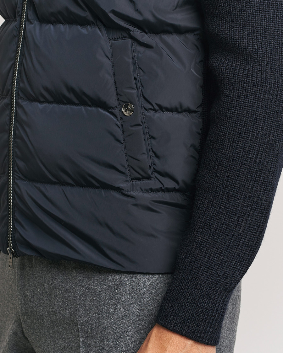 Mies | Takit | Herno | Knitted Hybrid Jacket Navy