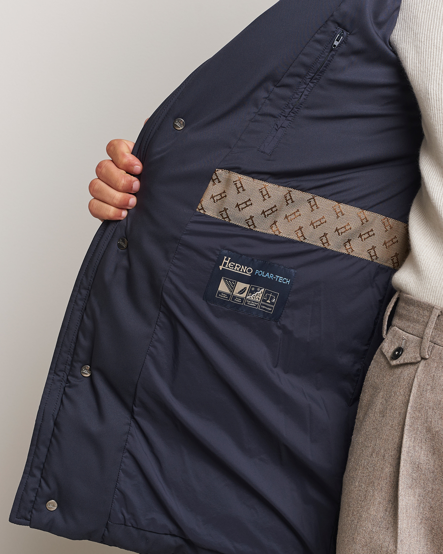 Mies | Takit | Herno | Faux Fur Down Parka Navy