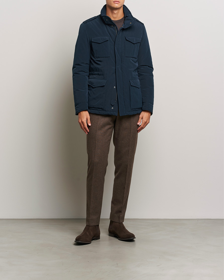 Mies | Takit | Herno | Soft Nylon Field Jacket Navy