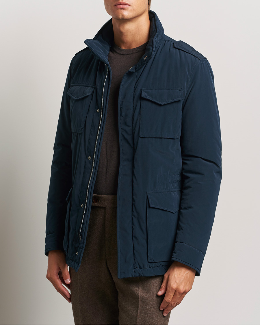 Mies | Takit | Herno | Soft Nylon Field Jacket Navy
