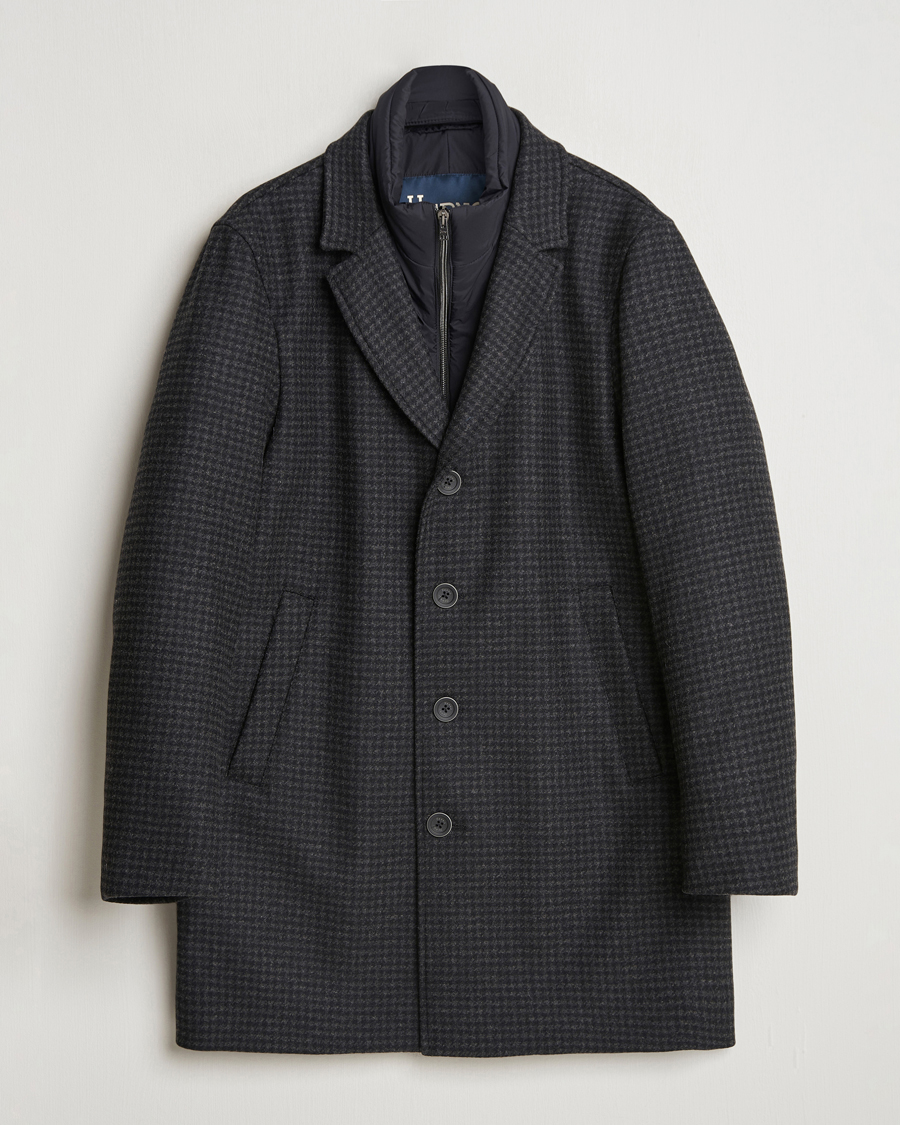 Mies | Takit | Herno | Wool Zip Coat Charcoal