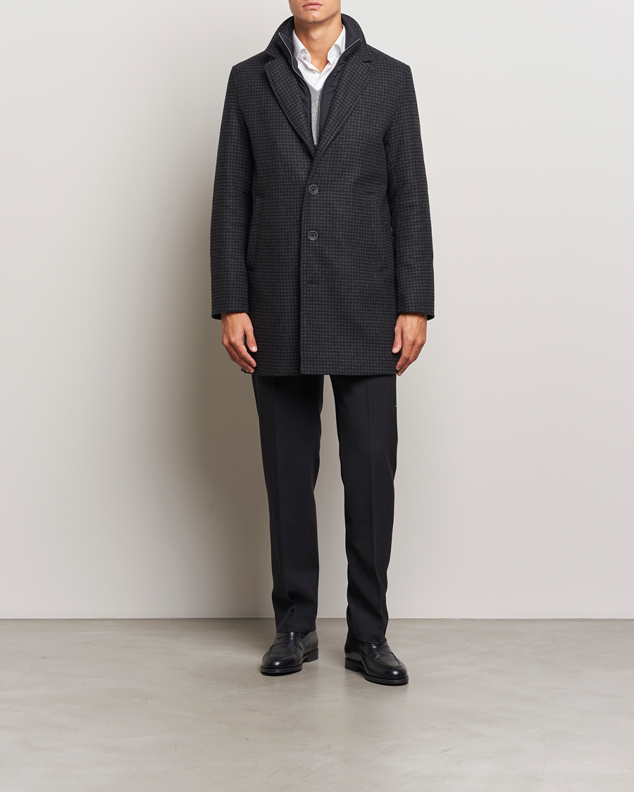 Mies | Takit | Herno | Wool Zip Coat Charcoal