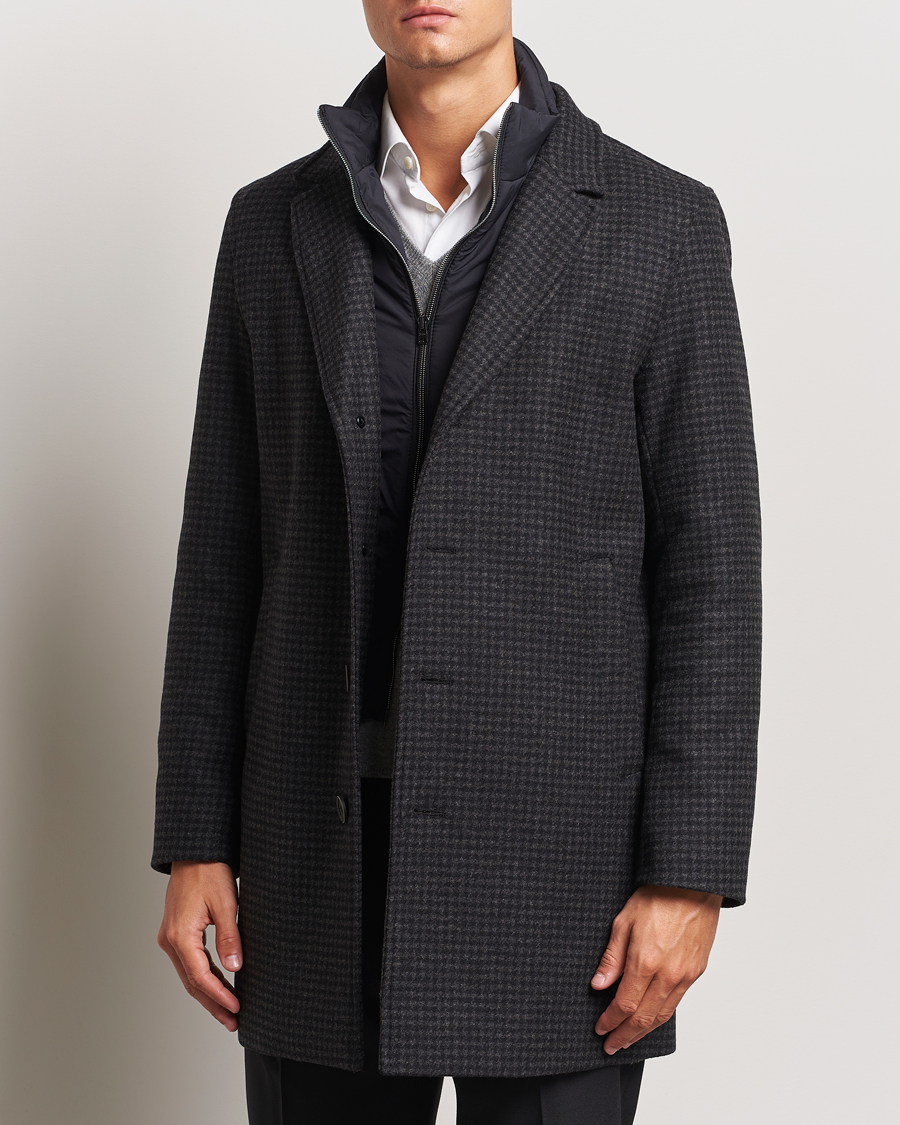 Mies | Takit | Herno | Wool Zip Coat Charcoal