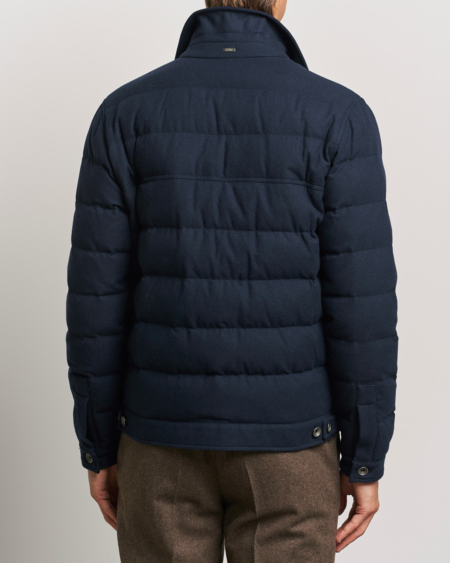 Mies | Takit | Herno | Cashmere Down Biker Jacket Navy
