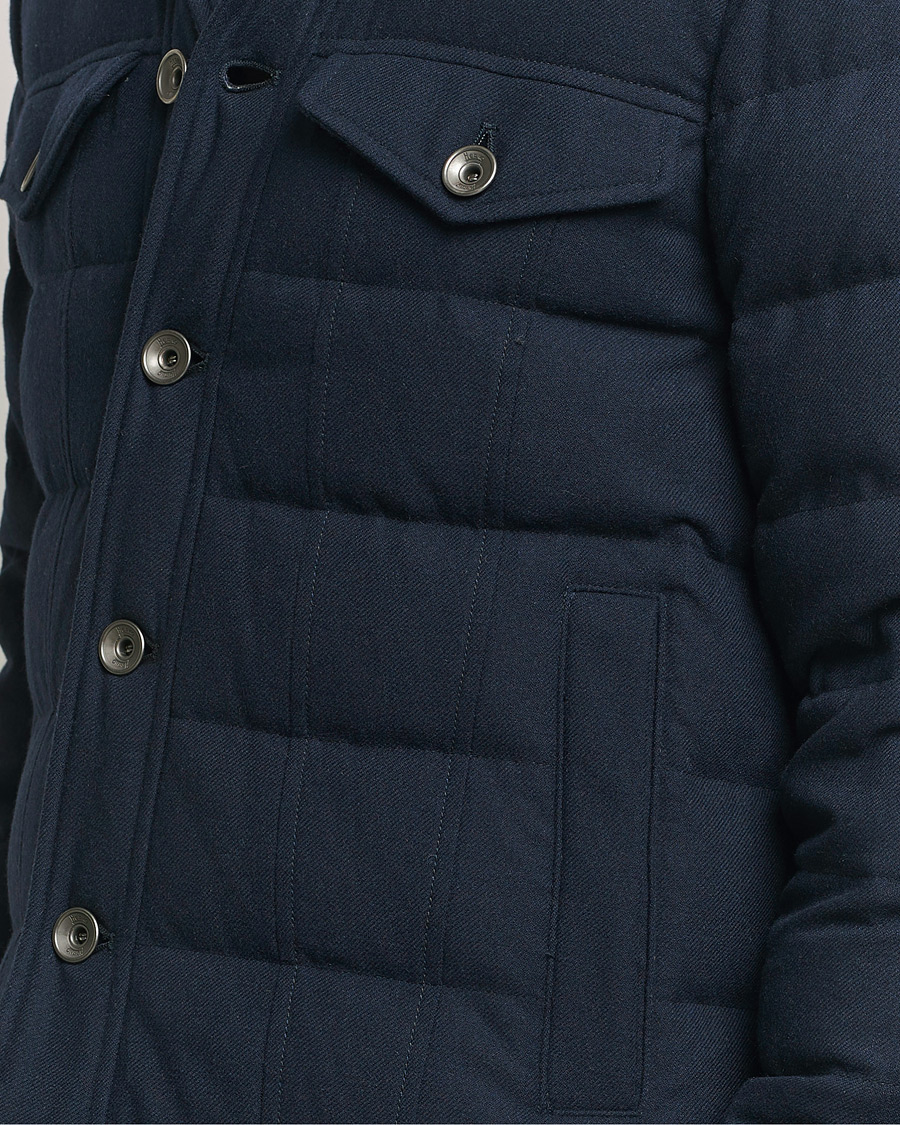 Mies | Takit | Herno | Cashmere Down Biker Jacket Navy
