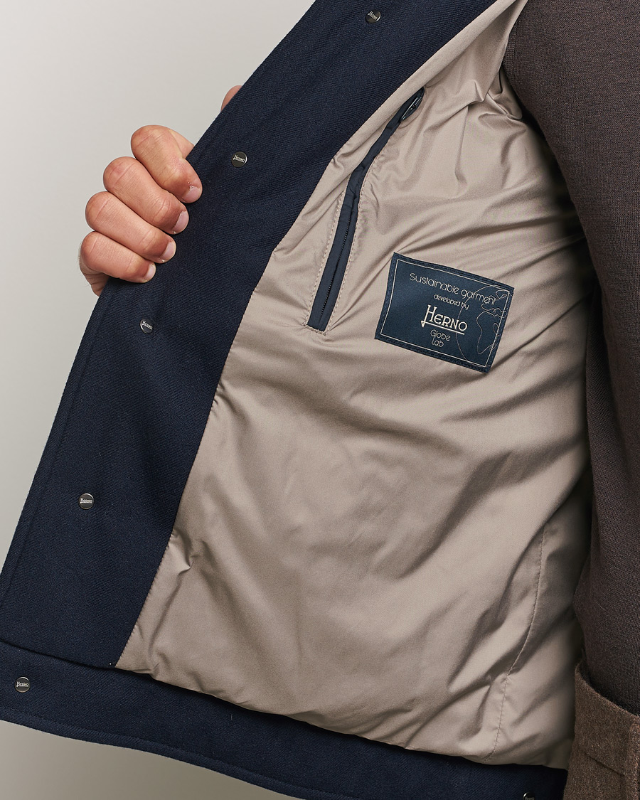 Mies | Takit | Herno | Cashmere Down Biker Jacket Navy