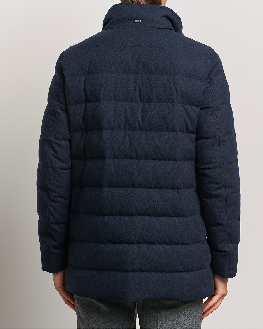 Mies | Takit | Herno | Cashmere Flannel Down Coat Navy