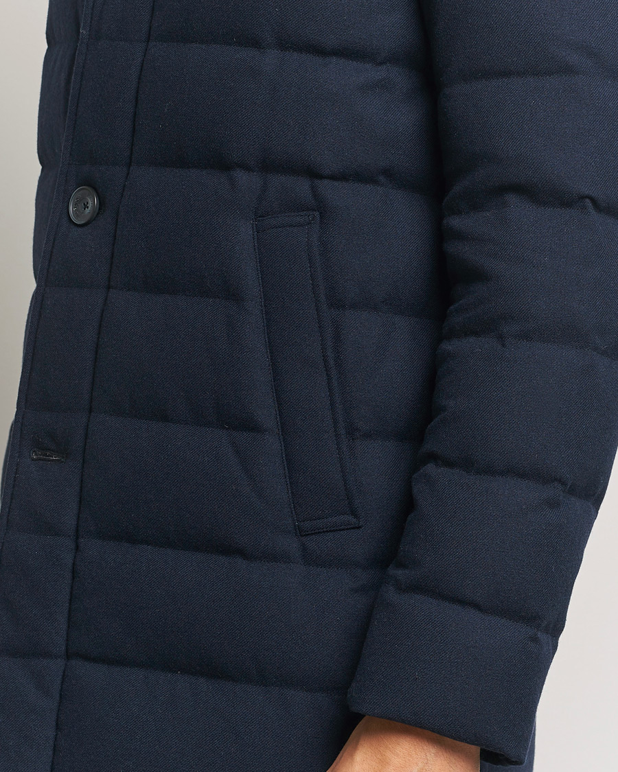Mies | Takit | Herno | Cashmere Flannel Down Coat Navy