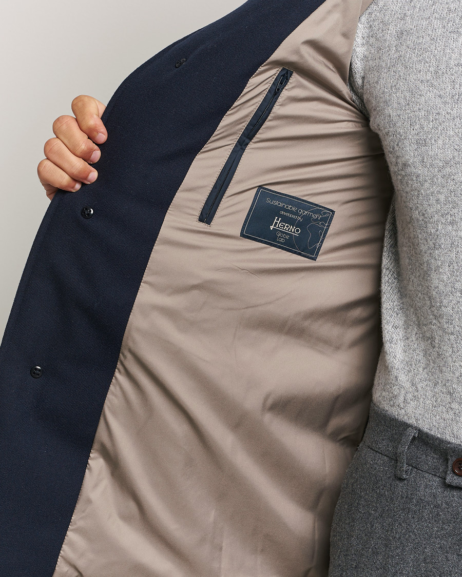 Mies | Takit | Herno | Cashmere Flannel Down Coat Navy