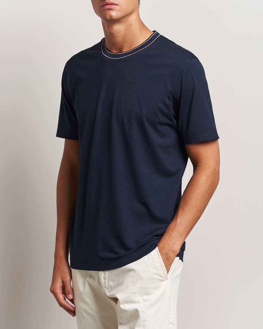 Mies | T-paidat | Orlebar Brown | OB Standard Ribbon Tipping T-Shirt Night Iris