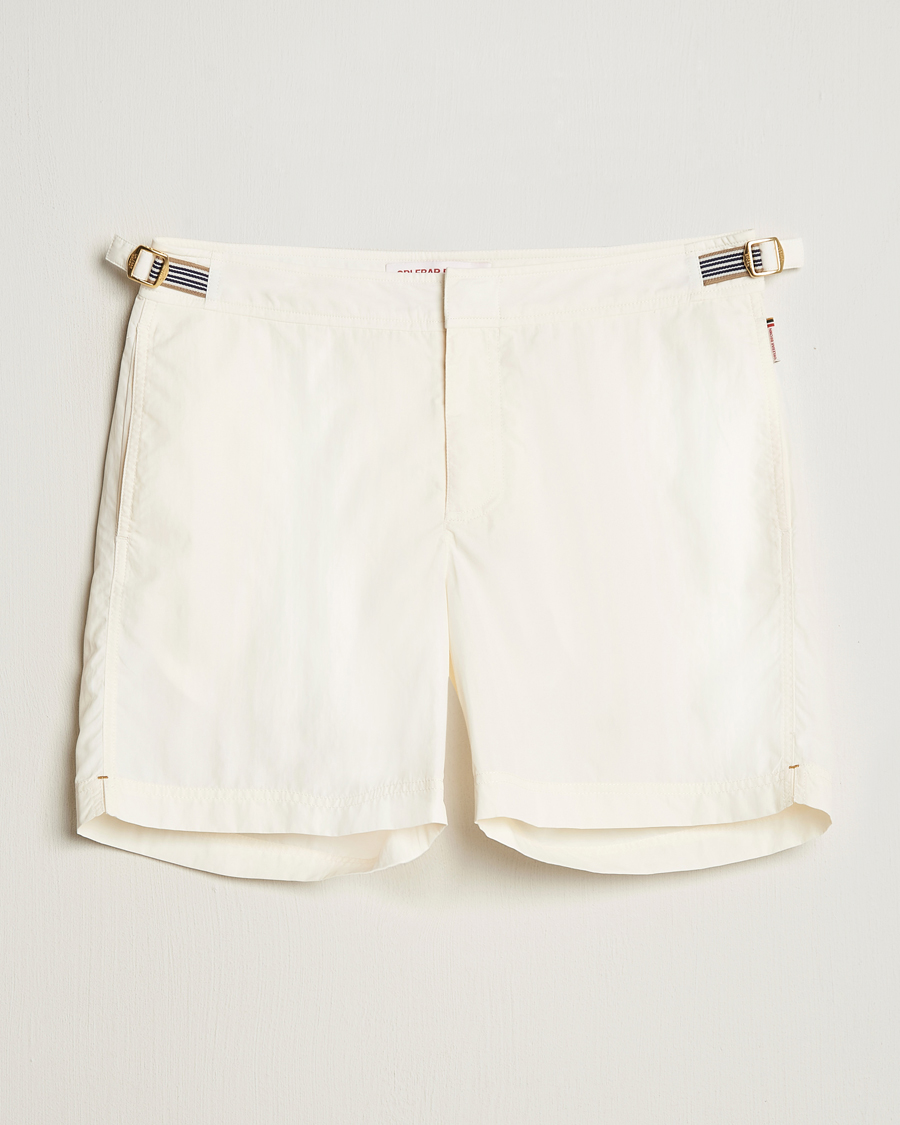 Mies | Uimahousut | Orlebar Brown | Bulldog Ribbon Tape Trim Swimshorts White Sand