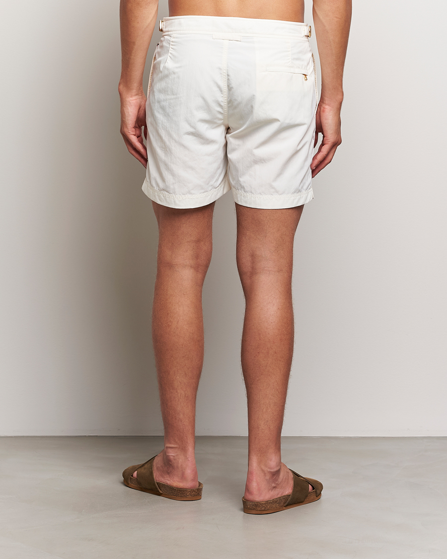 Mies | Uimahousut | Orlebar Brown | Bulldog Ribbon Tape Trim Swimshorts White Sand