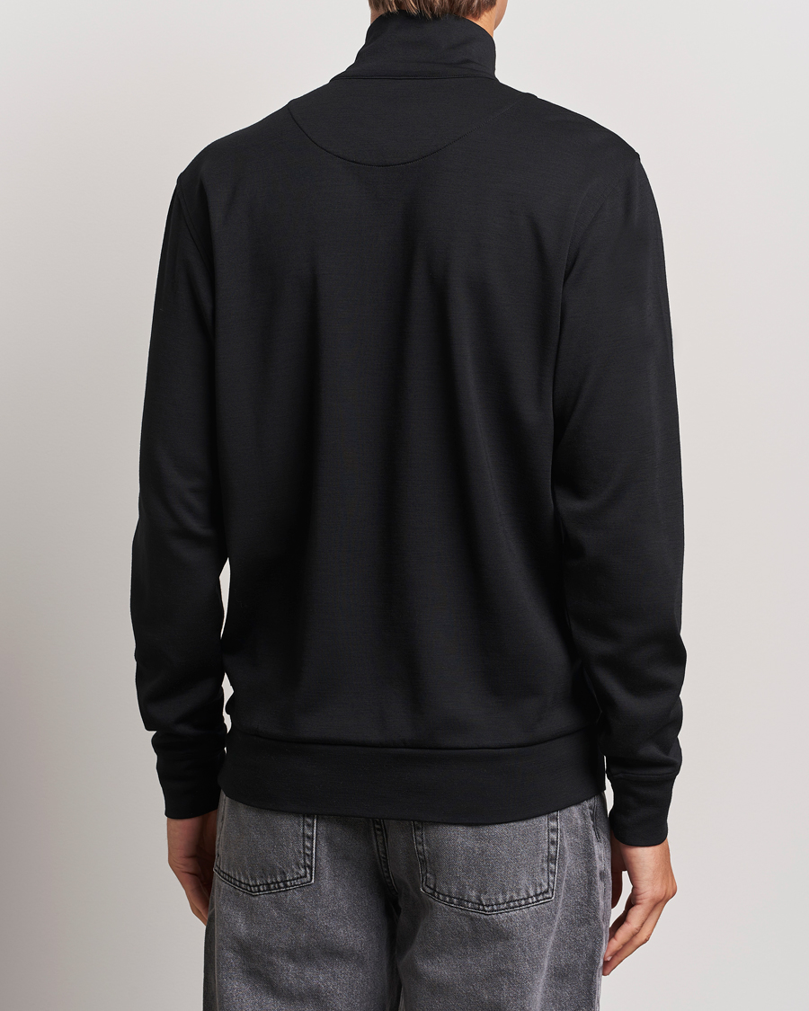 Mies | Puserot | Orlebar Brown | Isar Graphite Merino Half Zip Black