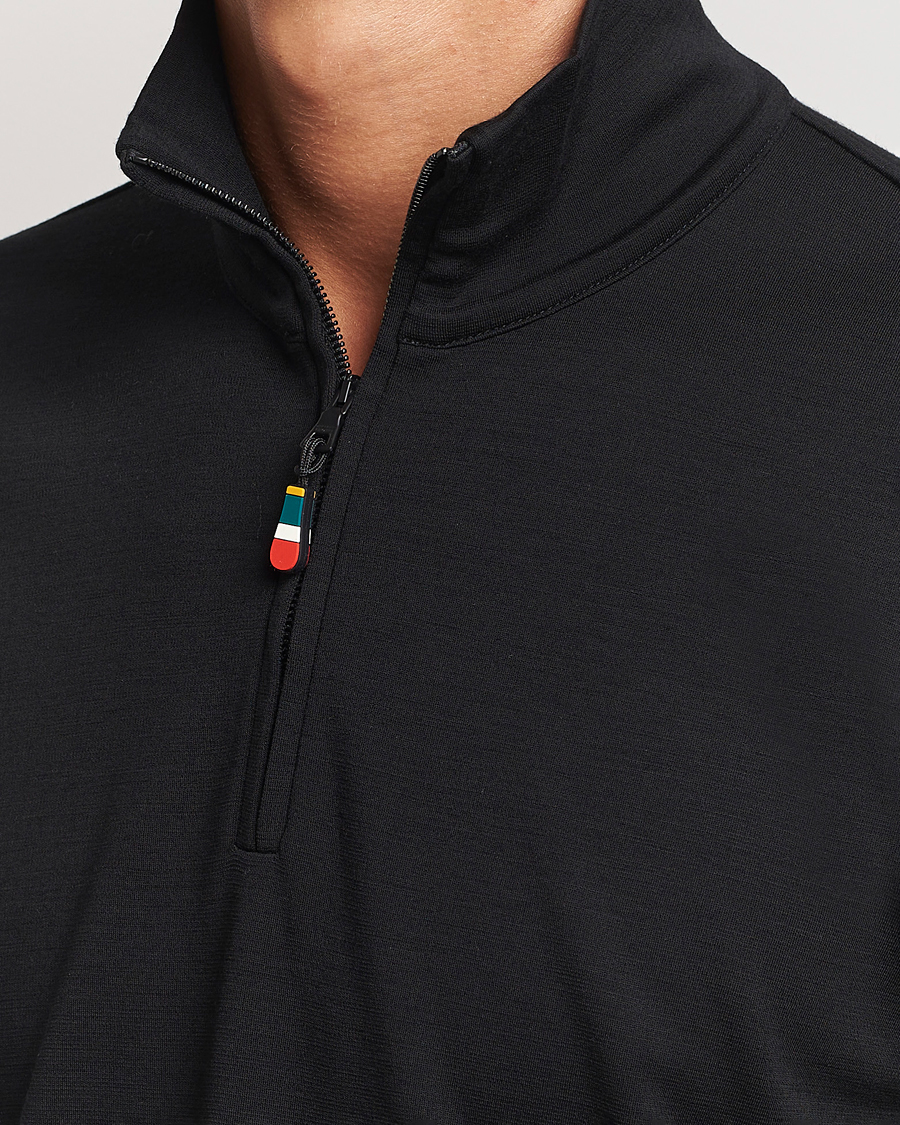 Mies | Puserot | Orlebar Brown | Isar Graphite Merino Half Zip Black