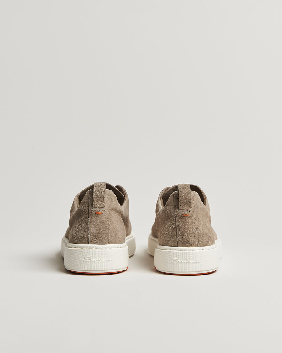 Mies | Santoni Cleanic No Lace Sneaker Taupe Suede | Santoni | Cleanic No Lace Sneaker Taupe Suede