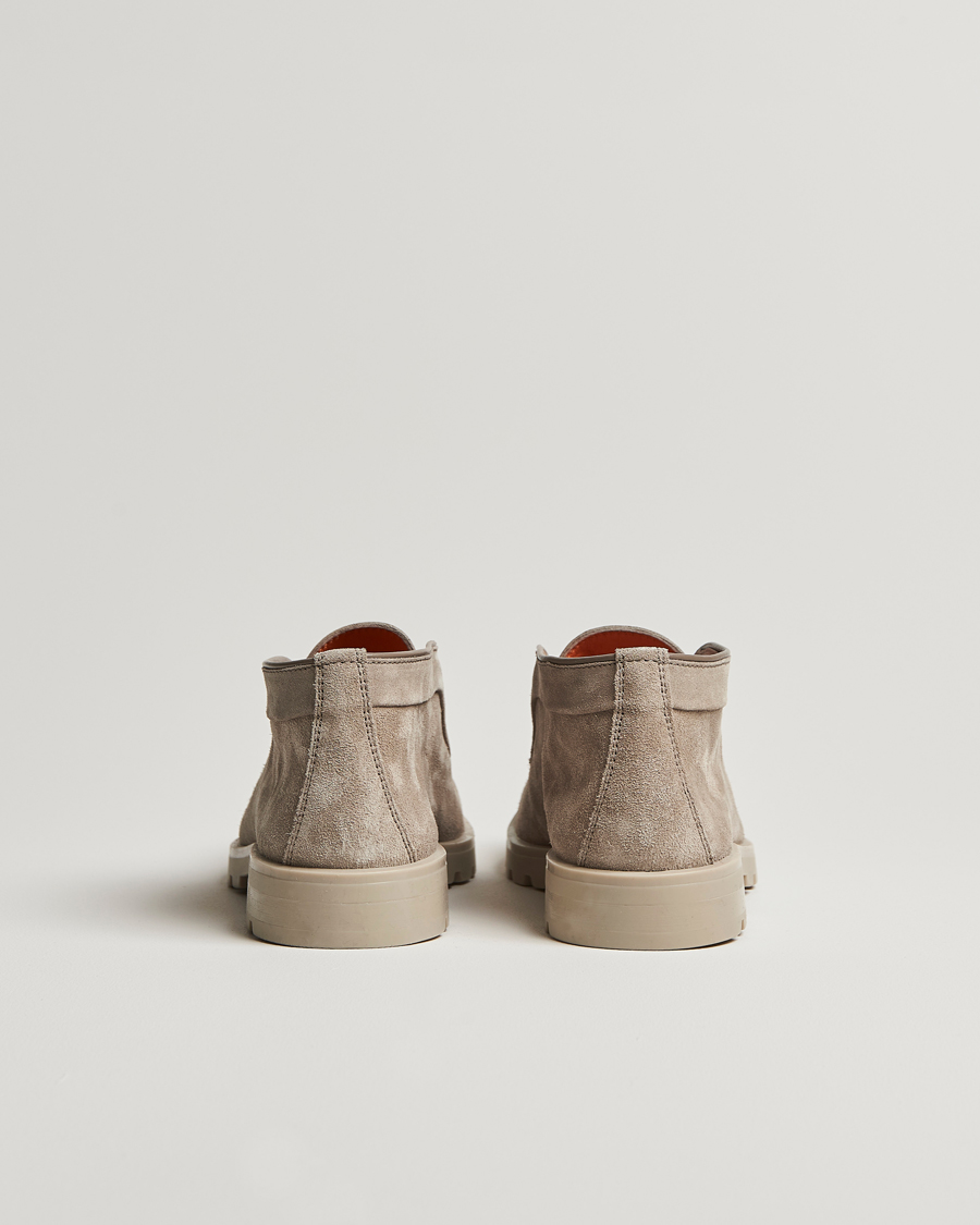 Mies | Santoni Open Chukka Boot Taupe Suede | Santoni | Open Chukka Boot Taupe Suede