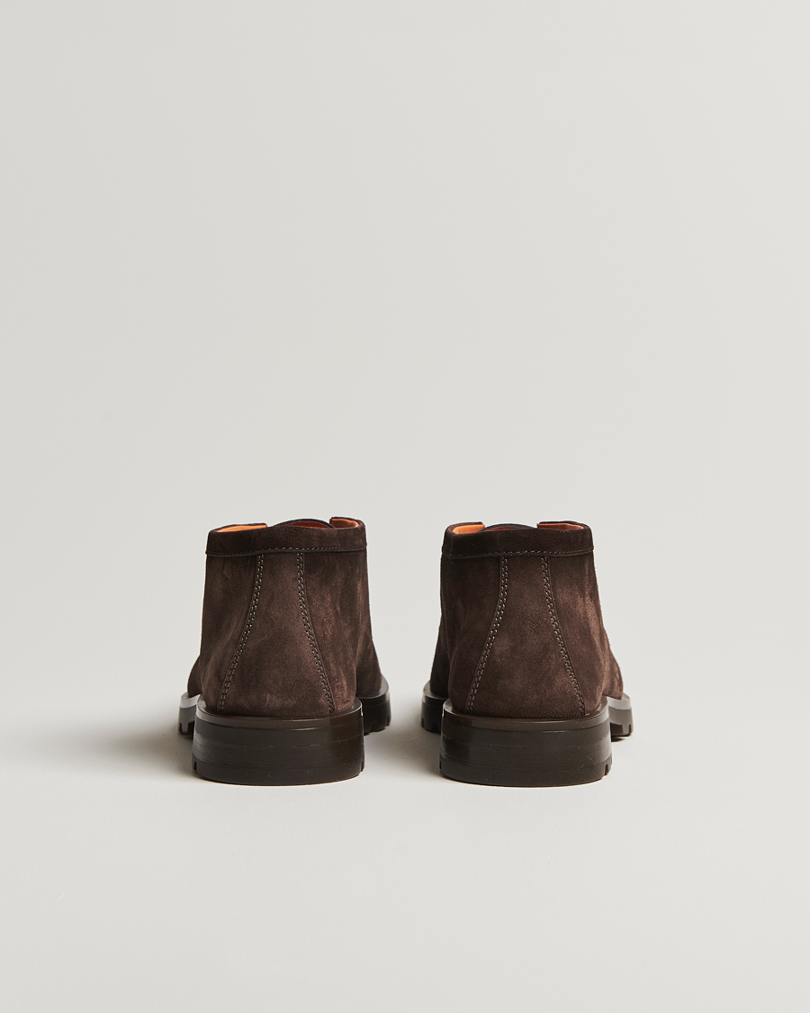 Mies | Santoni Winter Chukka Boot Dark Brown Suede | Santoni | Winter Chukka Boot Dark Brown Suede