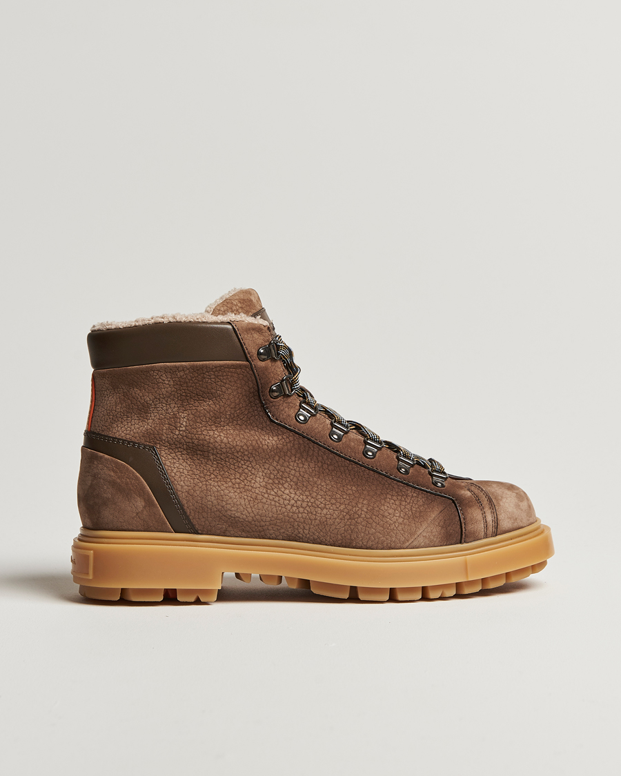 Mies | Santoni St Moritz Winter Boot Brown Nubuck | Santoni | St Moritz Winter Boot Brown Nubuck