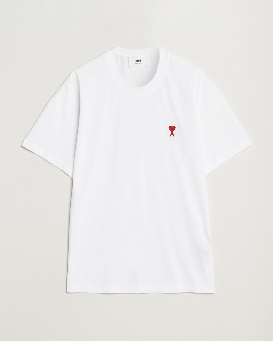 Mies | T-paidat | AMI | Heart Logo T-Shirt White