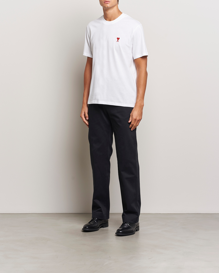 Mies | T-paidat | AMI | Heart Logo T-Shirt White