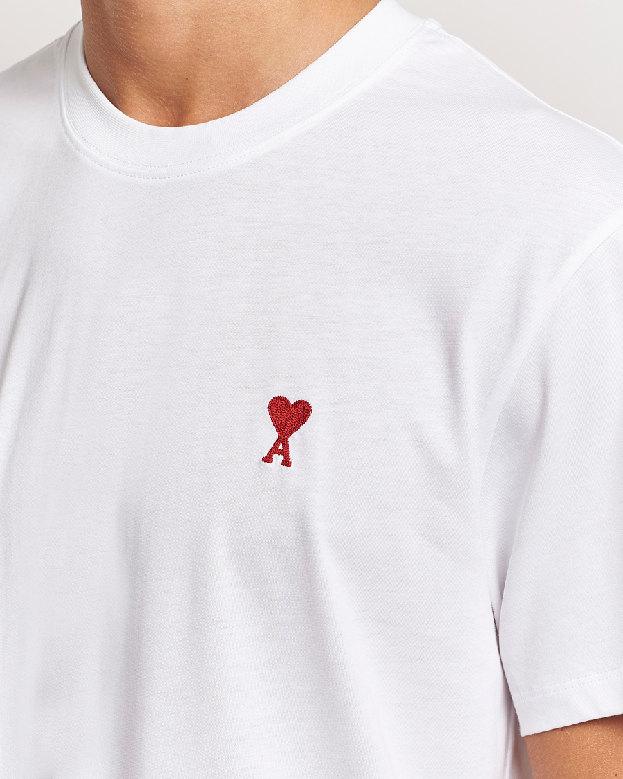 Mies | T-paidat | AMI | Heart Logo T-Shirt White