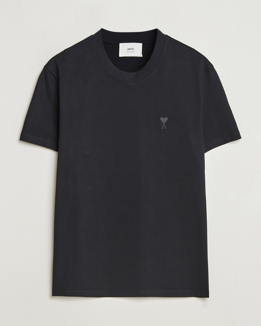 Mies | T-paidat | AMI | Tonal Heart Logo T-Shirt Black
