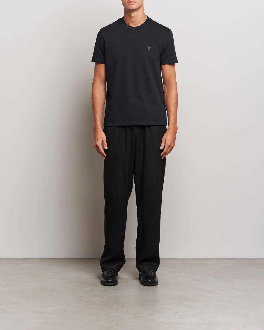 Mies | T-paidat | AMI | Tonal Heart Logo T-Shirt Black