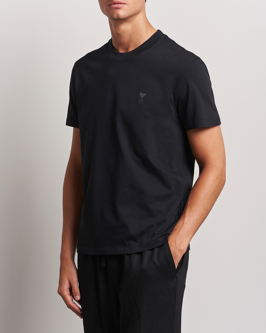 Mies | T-paidat | AMI | Tonal Heart Logo T-Shirt Black