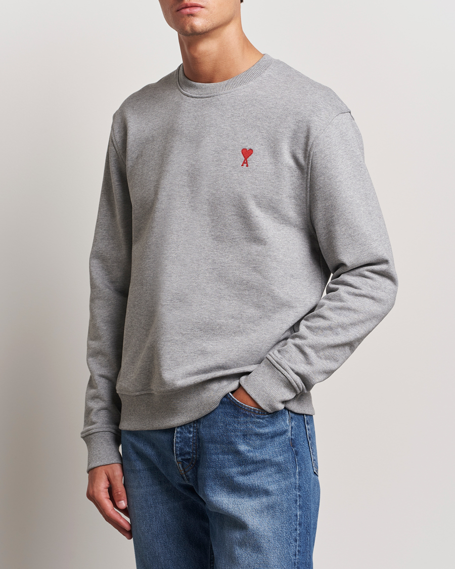 Mies | Puserot | AMI | Heart Logo Sweatshirt Heather Grey