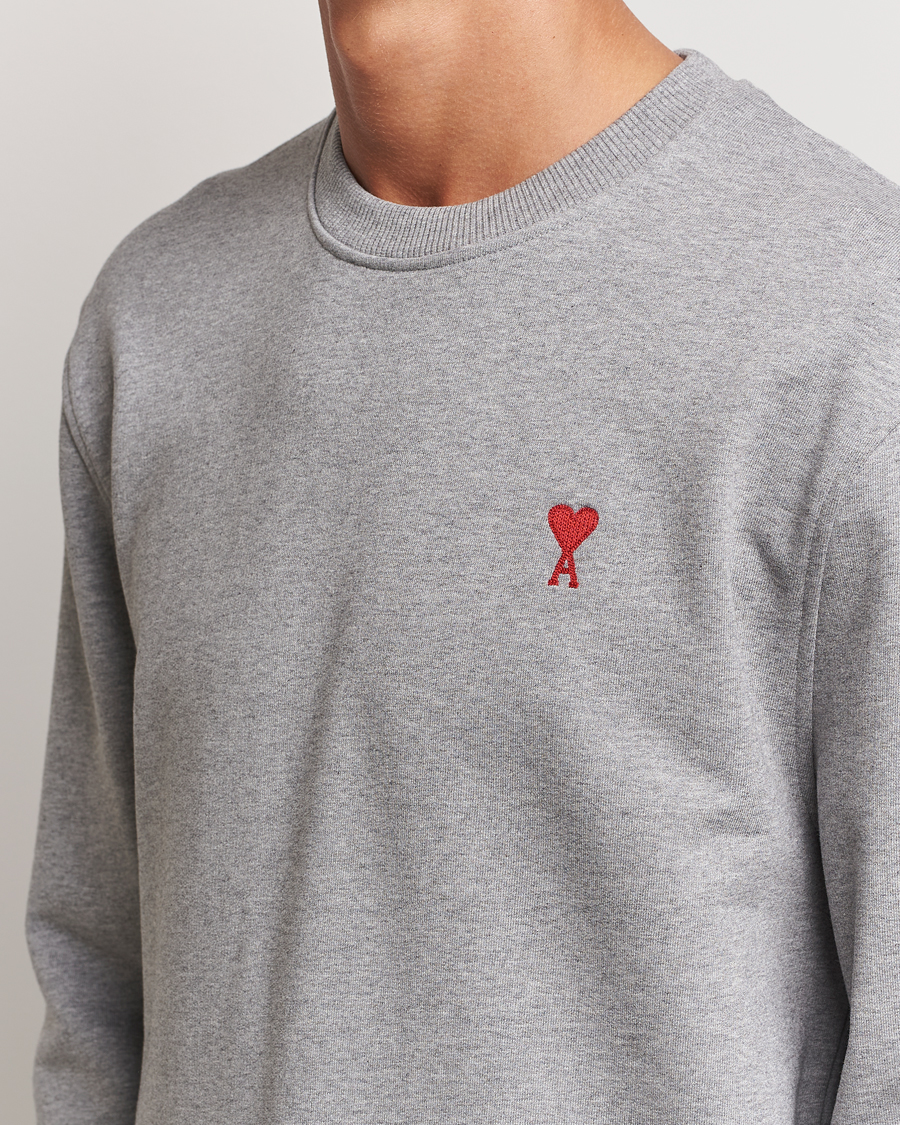 Mies | Puserot | AMI | Heart Logo Sweatshirt Heather Grey