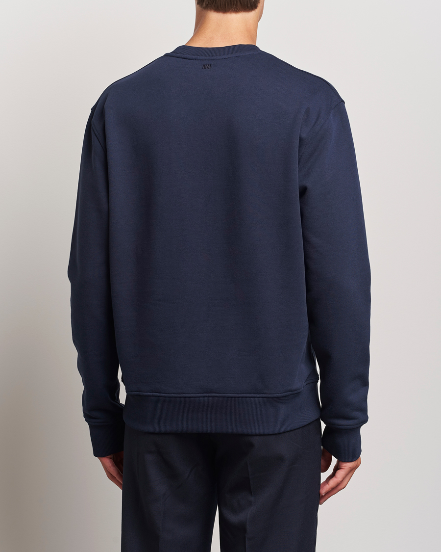 Mies | Puserot | AMI | Tonal Heart Logo Sweatshirt Night Blue