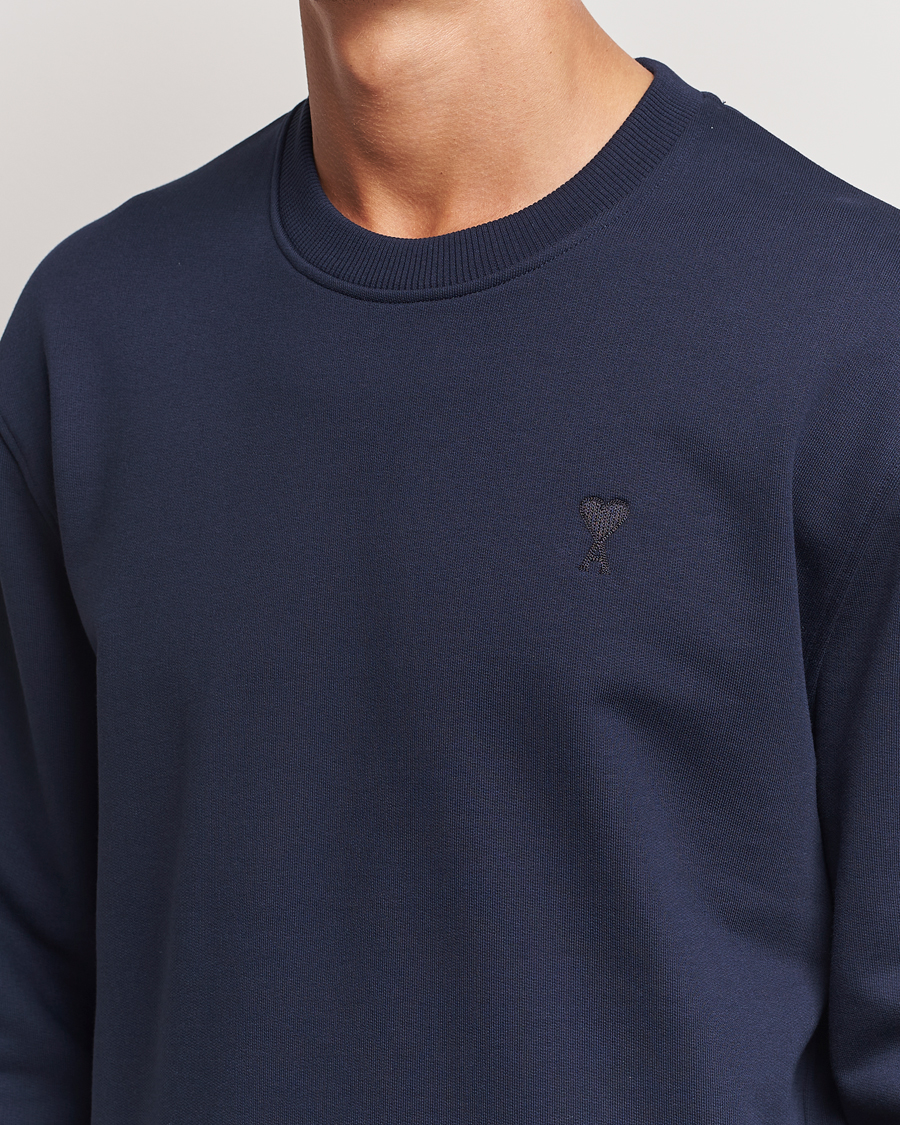 Mies | Puserot | AMI | Tonal Heart Logo Sweatshirt Night Blue