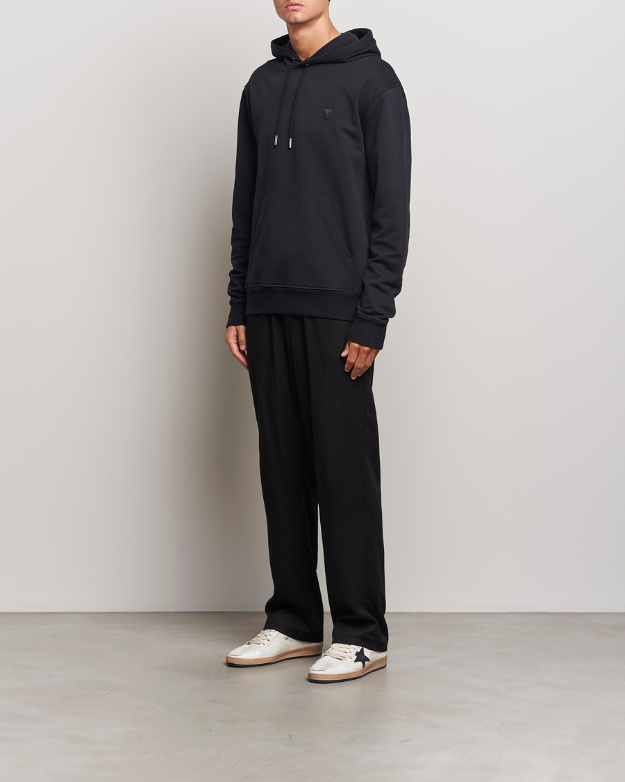 Mies | Puserot | AMI | Tonal Heart Logo Hoodie Black