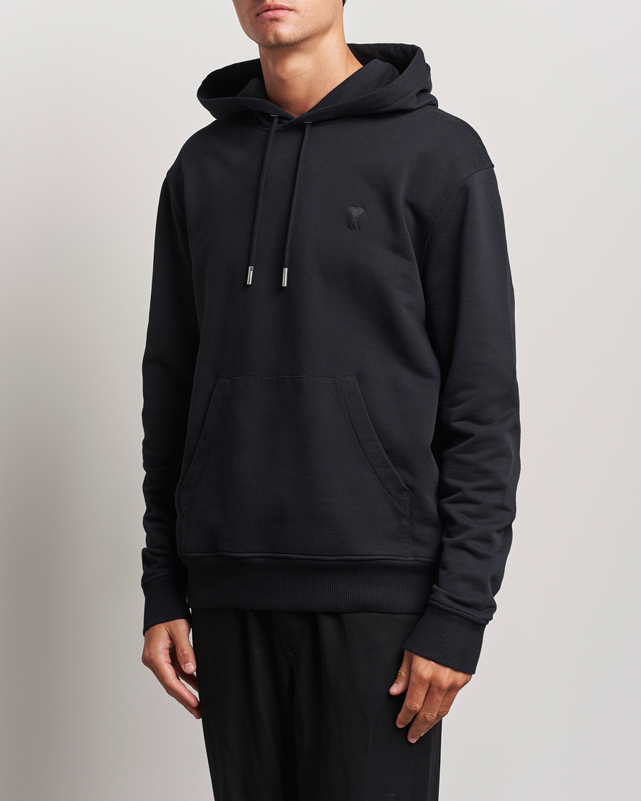 Mies | Puserot | AMI | Tonal Heart Logo Hoodie Black