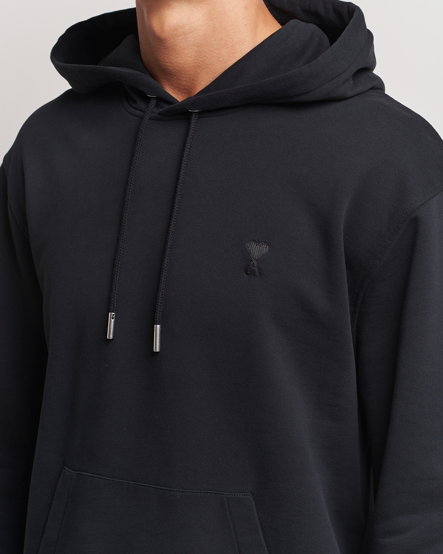 Mies | Puserot | AMI | Tonal Heart Logo Hoodie Black