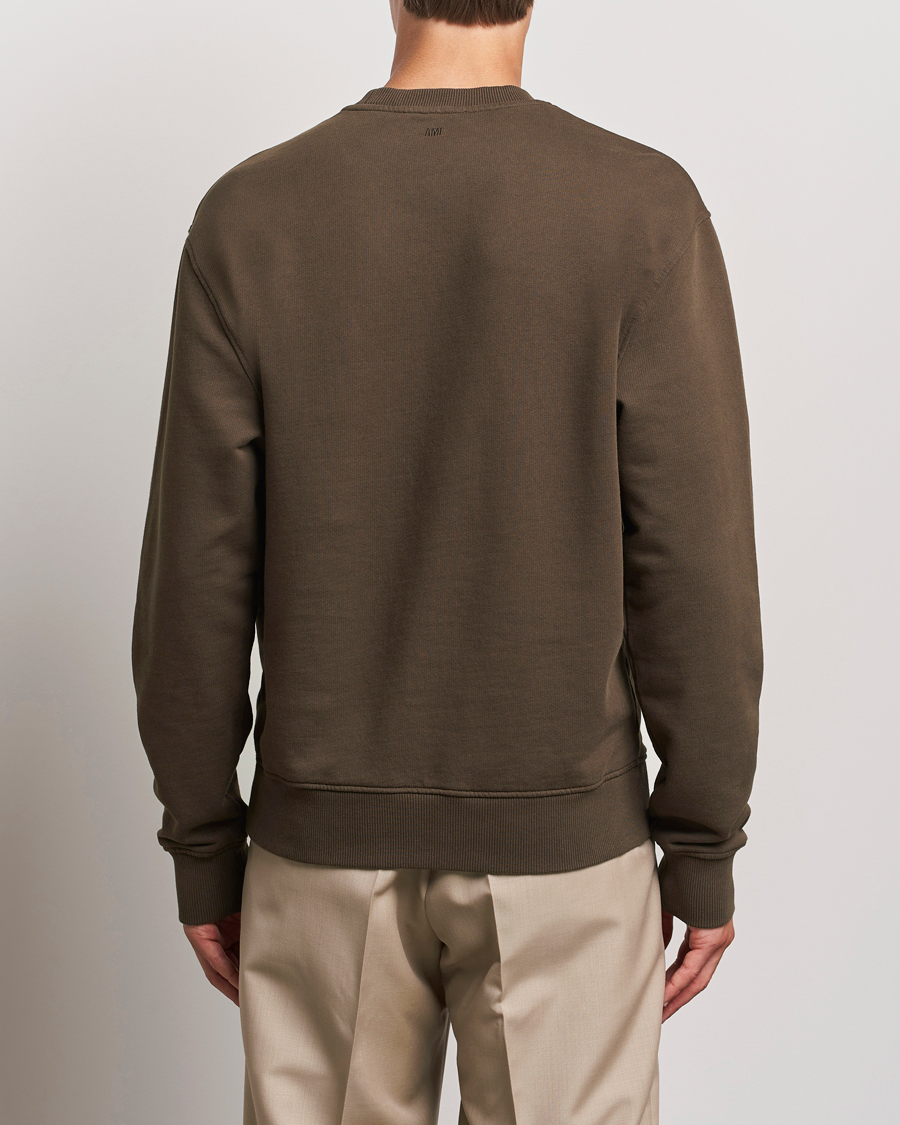 Mies | Puserot | AMI | Heart Logo Sweatshirt Dark Coffee