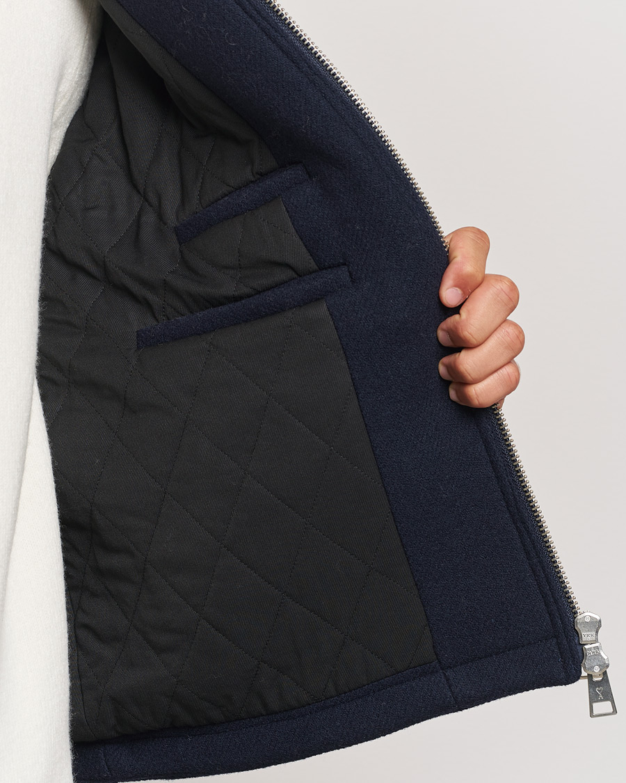 Mies | Takit | AMI | Wool Shearling Bomber Jacket Navy