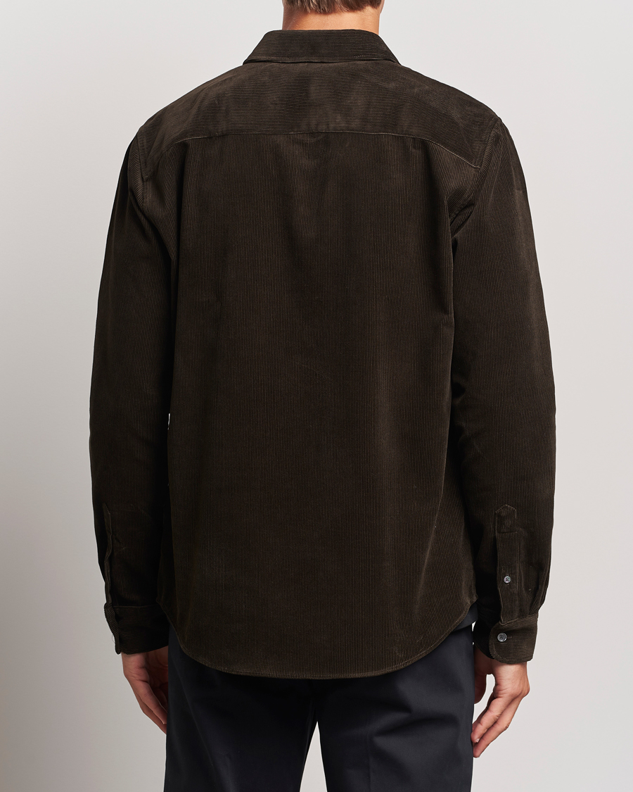 Mies | Kauluspaidat | AMI | Classic Fit Corduroy Shirt Dark Coffee