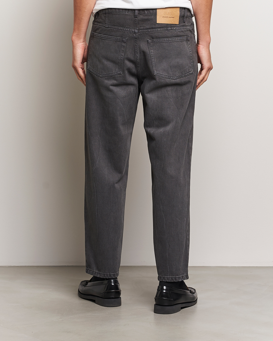 Mies | Farkut | AMI | Tapered Fit Jeans Washed Black